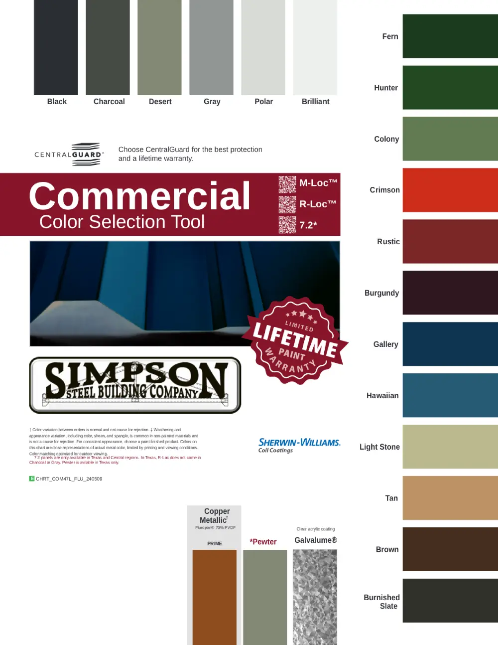 Simpson Steel Color Chart